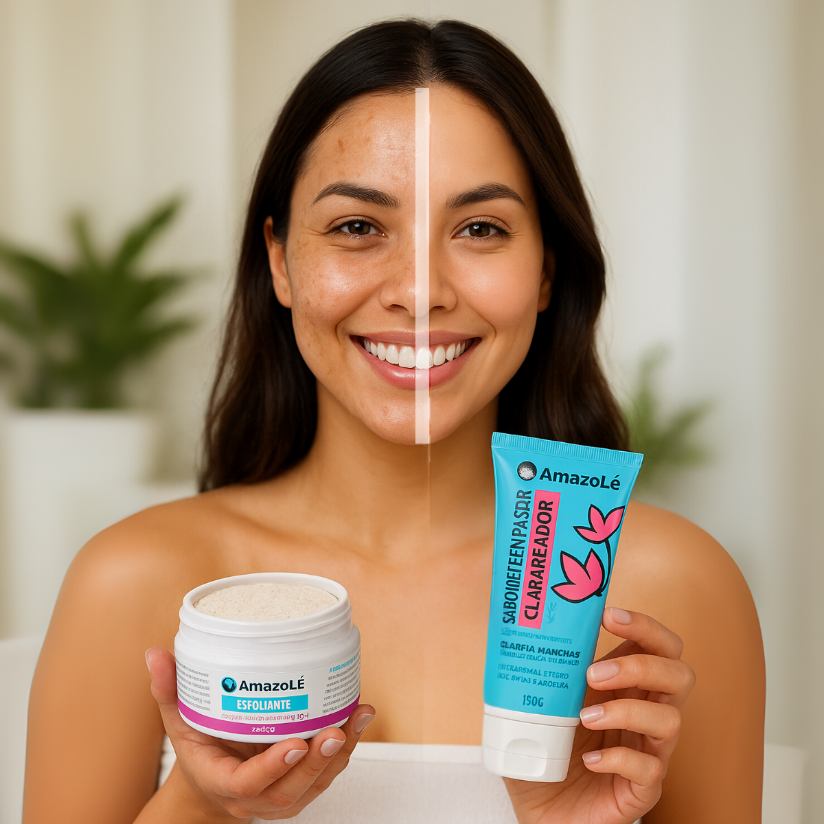 フェイスジェル・ゲル Amanuma Clareador Amazole – Uniformização da Pele e Redução de Manchas