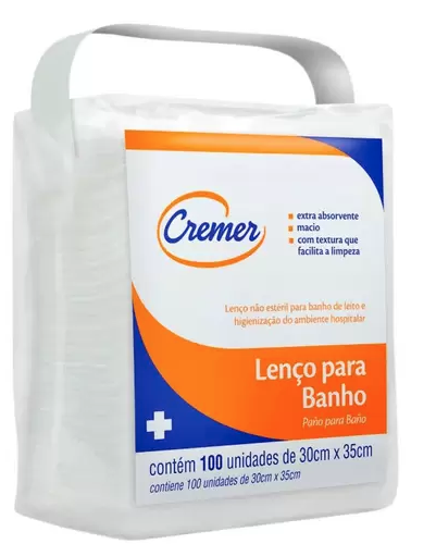 LENCO P/ BANHO 30CM X 35CM C/100  - CREMER