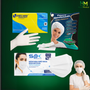 Kit Proteção Básica Hospimedical - Máscara, Luva e Touca