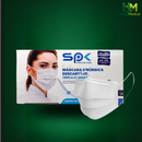 Kit Máscara Tripla Descartável Branca SPK 50 Unidades