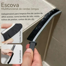 Kit com 3 Escovas de Limpeza para Cantos, Fendas e Frestas