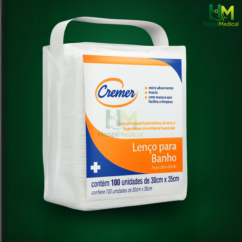 Lenço para Banho 30cm x 35cm (c/100)  - CREMER
