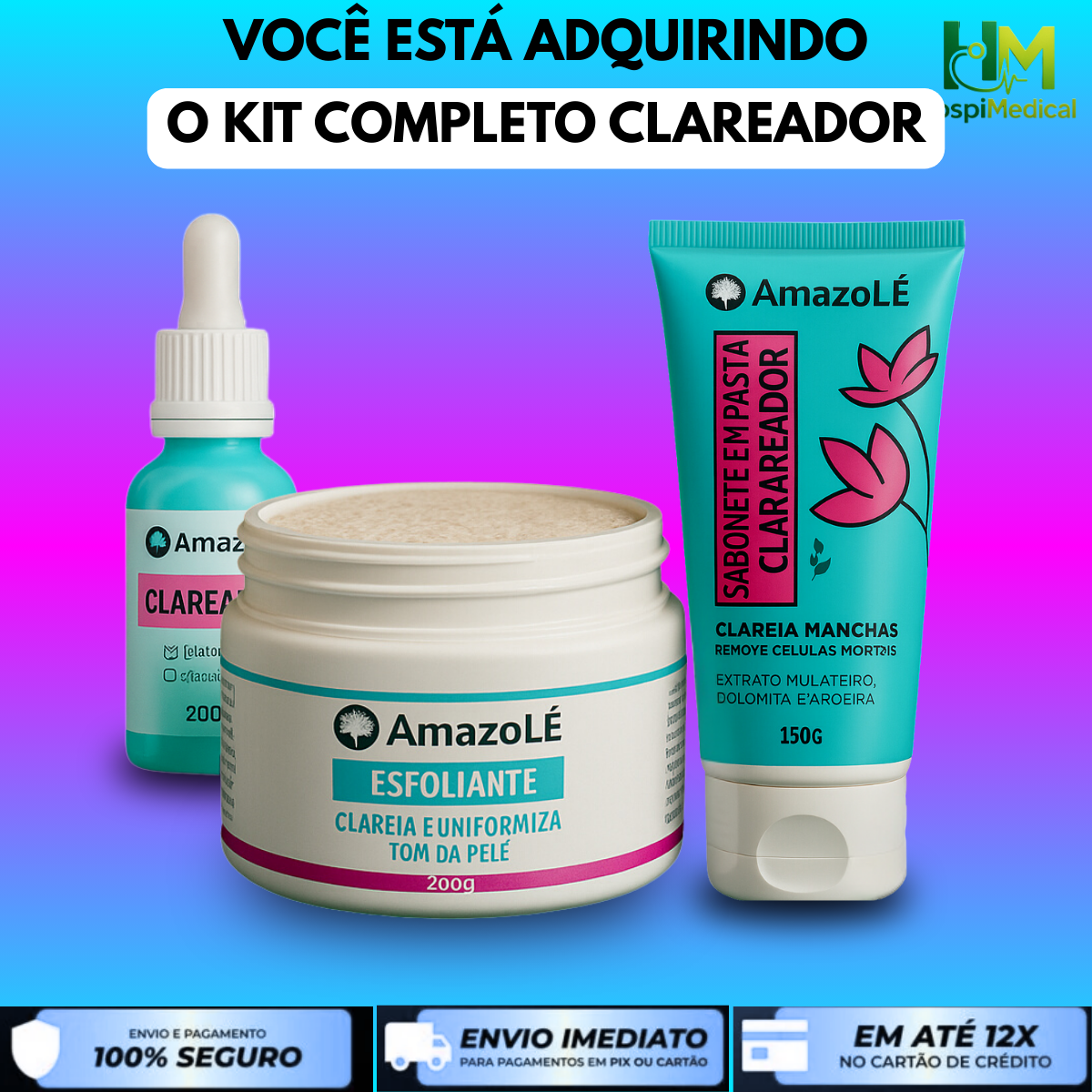 Clareador Amazole – Uniformização da Pele e Redução de Manchas