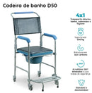Cadeira de Banho Dellamed D50 Aço até 150KG - Dellamed