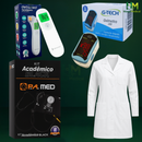 Kit Acadêmico Premium (P.A Med Black + Termô Infra Dellamed + Ox G-Tech + Jaleco Oxford)