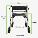 Andador 4 Rodas com assento  até 135KGS - Mercur