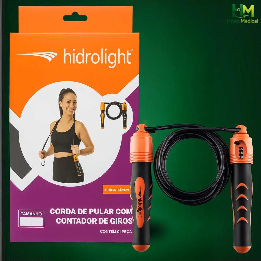 Corda de Pular com Contador Hidrolight Cardio Emagrecimento