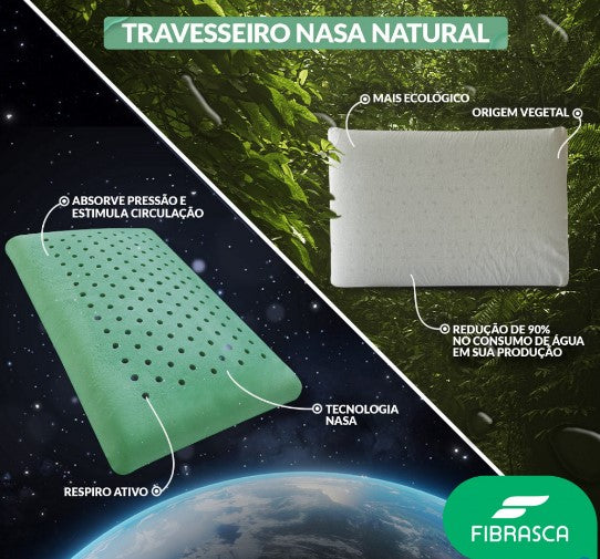 TRAVESSEIRO NASA NATURAL ALTO 40X60X15CM - FIBRASCA